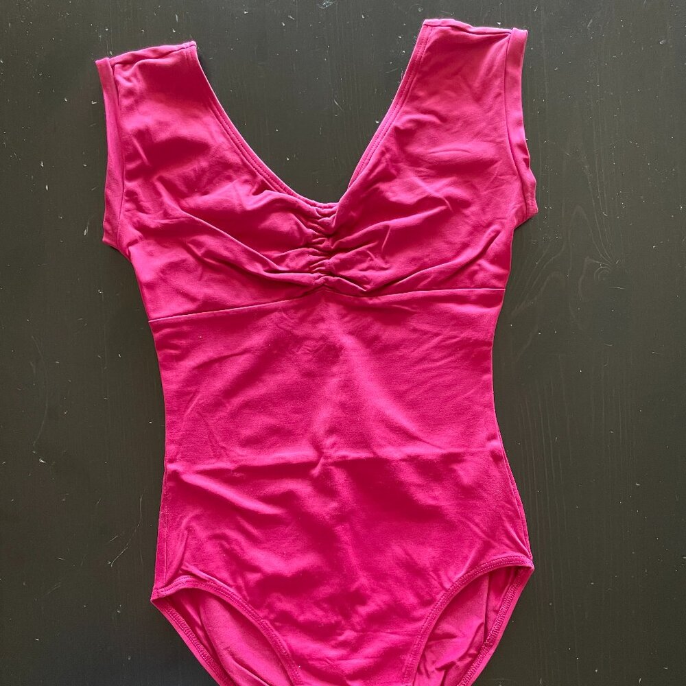 Gaynor Minden leotard Adult Petite cap sleeves